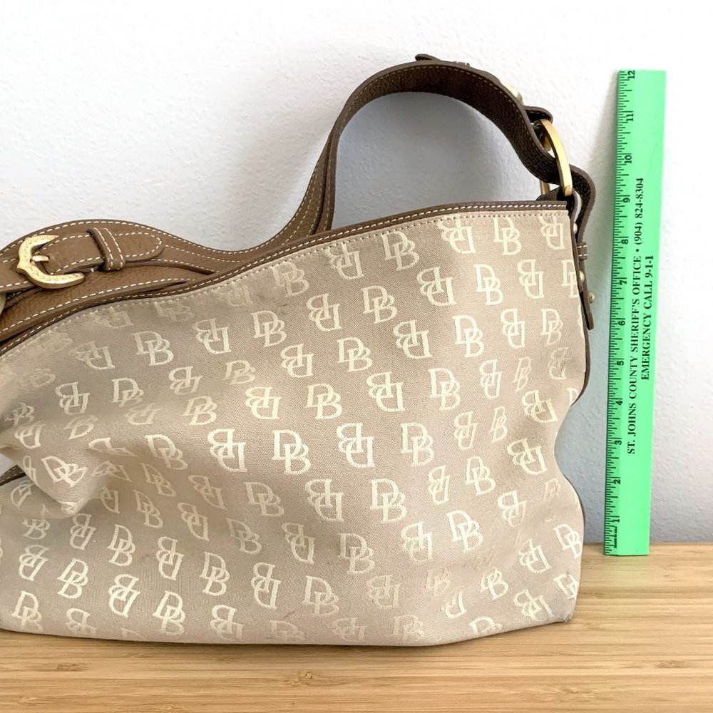 Vintage Canvas Monogram Dooney and Bourke Shoulder Bag - Picture 9 of 10